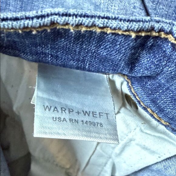 Warp + Weft Men's Slim Blue Denim Jeans - Picture 7 of 10
